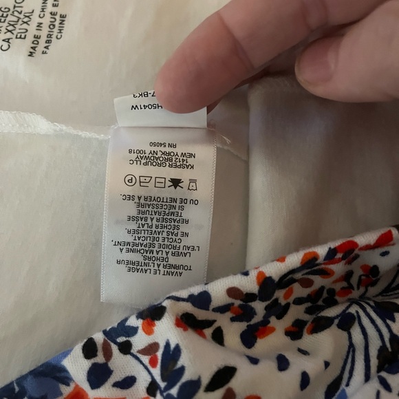 JONES New York Signature Like New Skort Plus XXL Floral Skirt Solid White Short - Picture 4 of 6